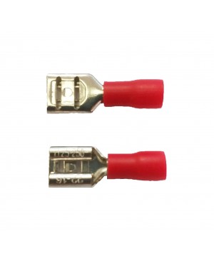 Red 0.250'' Vinyl Female Disconnector  - 100 PCS