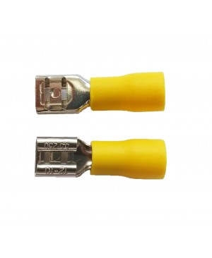 Yellow 0.250'' Vinyl Female Disconnector  - 100 PCS